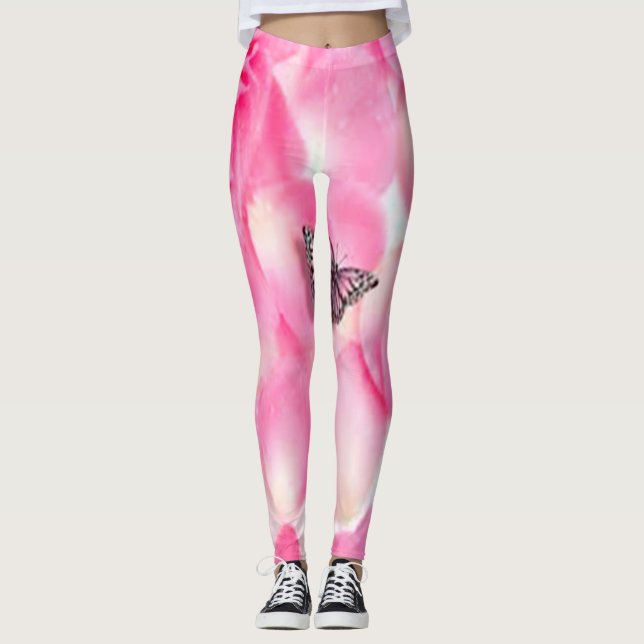 Leggings Mariposa rosa (Anverso)