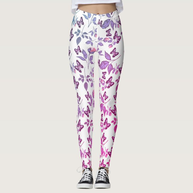 Leggings Mariposa y naturaleza hermosa (Anverso)