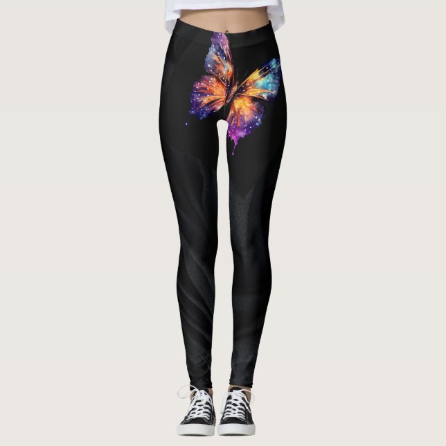 Leggings Mariposa y piernas negras (Anverso)