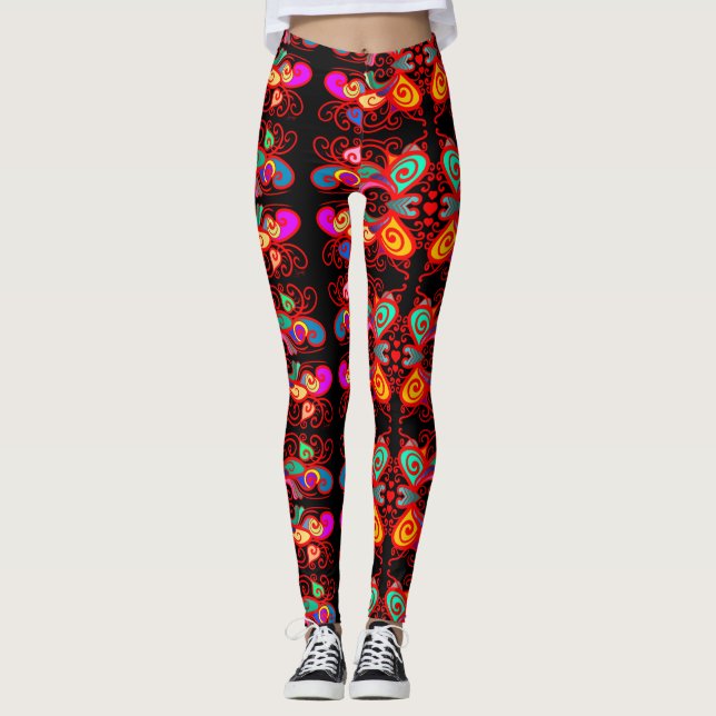 Leggings Mariposas abstractas (Anverso)