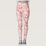 Leggings Mariposas Acuarela Coral Rosa<br><div class="desc">Pintura de mariposa de color blanco y rosa coral.</div>