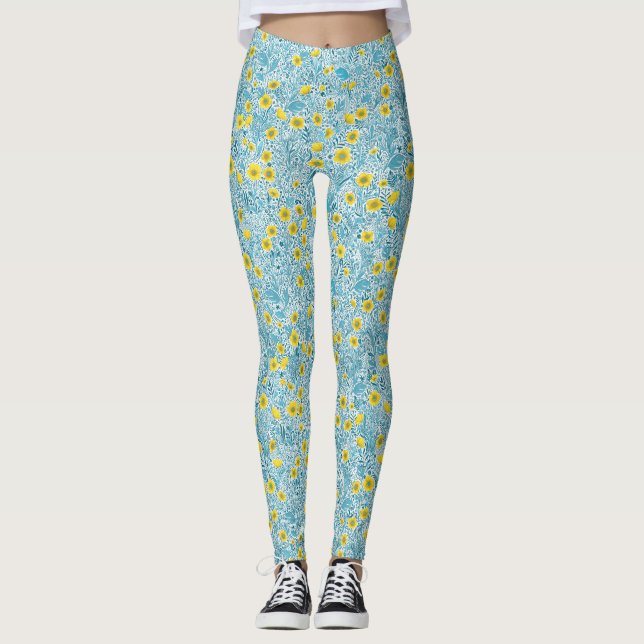 Leggings Mariposas, amarillas, azules y blancas (Anverso)
