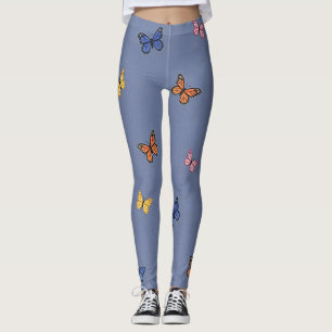 Leggings Mariposas Azul Suave