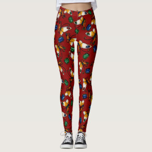 Leggings Mariposas blancas naranjas, Esmeralda, Zafiro sobr