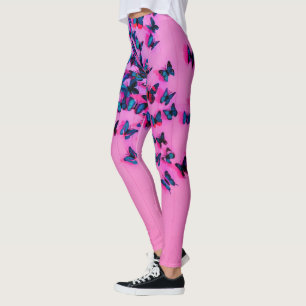Leggings Mariposas Blue Pink Beautiful