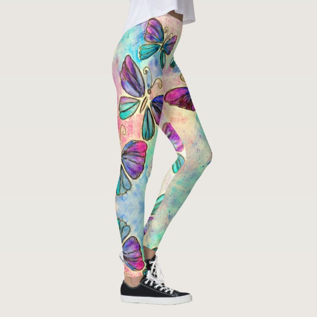 Leggings Mariposas coloridas lindas 7 - (Derecha)