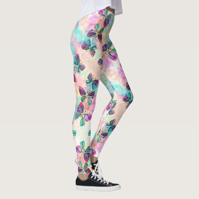 Leggings Mariposas coloridas lindas 8 - (Derecha)