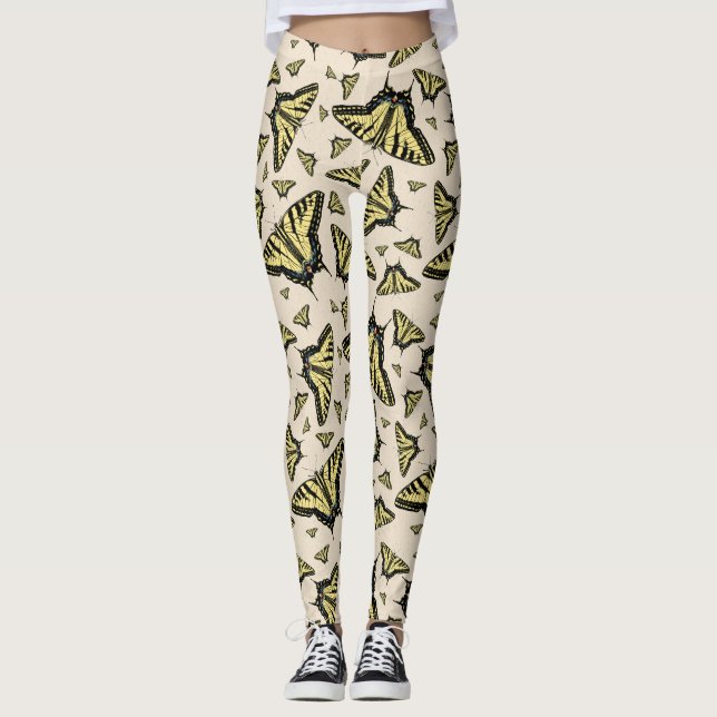 Leggings Mariposas de cereal de cola de cereal amarillo del (Anverso)