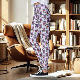Leggings Mariposas de hongos morados