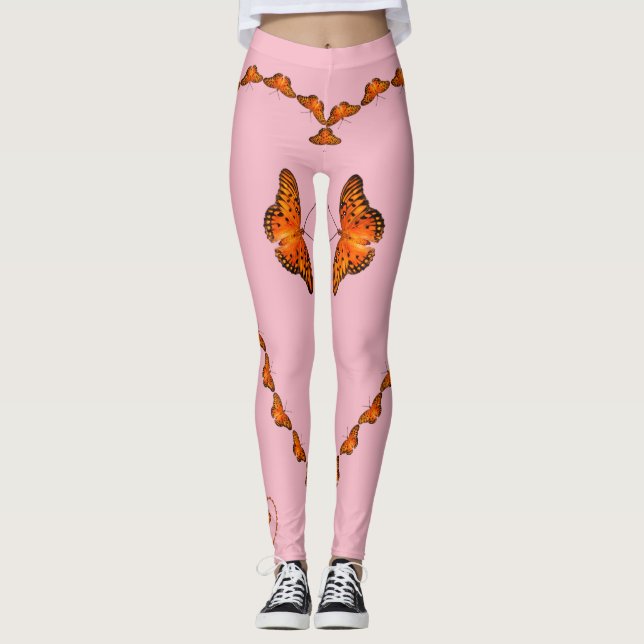 Leggings Mariposas de pasión en rosa cardíaco - Baile conmi (Anverso)
