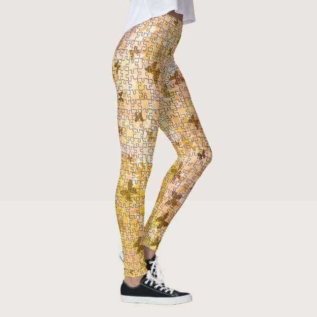 Leggings Mariposas desconcertadas y marrones-marrones de Sa (Derecha)