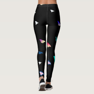 Leggings Mariposas en las polainas negras