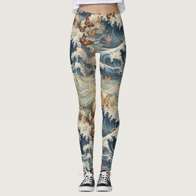 Leggings Mariposas En Ondas (Anverso)