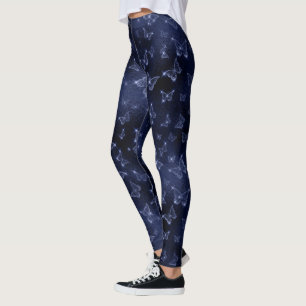 Leggings Mariposas Glam Plata Brillante