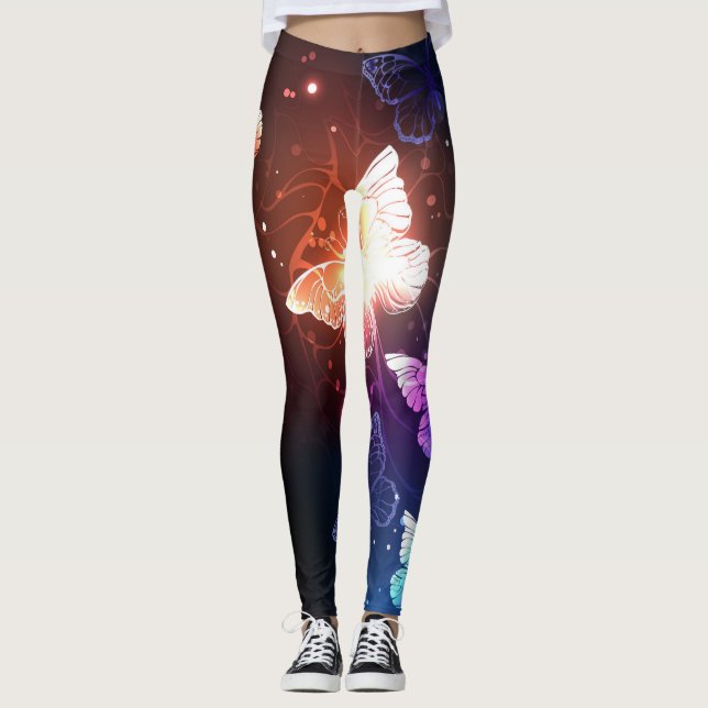 Leggings Mariposas nocturnas brillantes (Anverso)