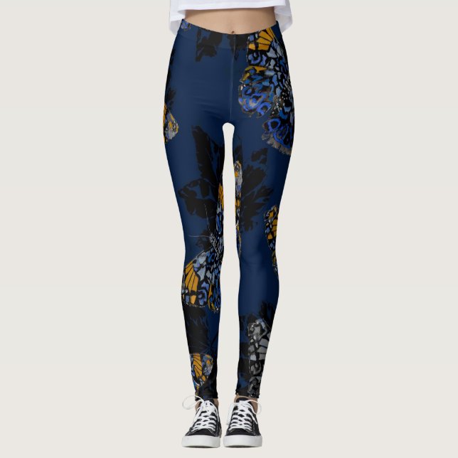 Leggings Mariposas que brillan intensamente en polainas de (Anverso)
