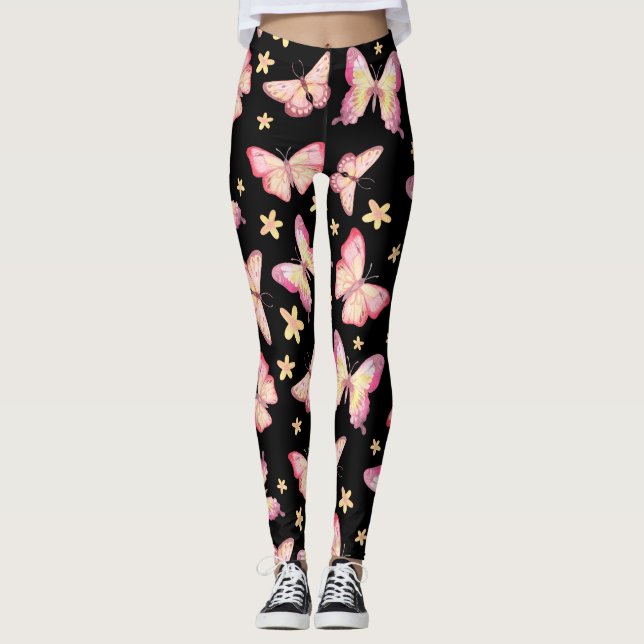 Leggings Mariposas rosadas (Anverso)