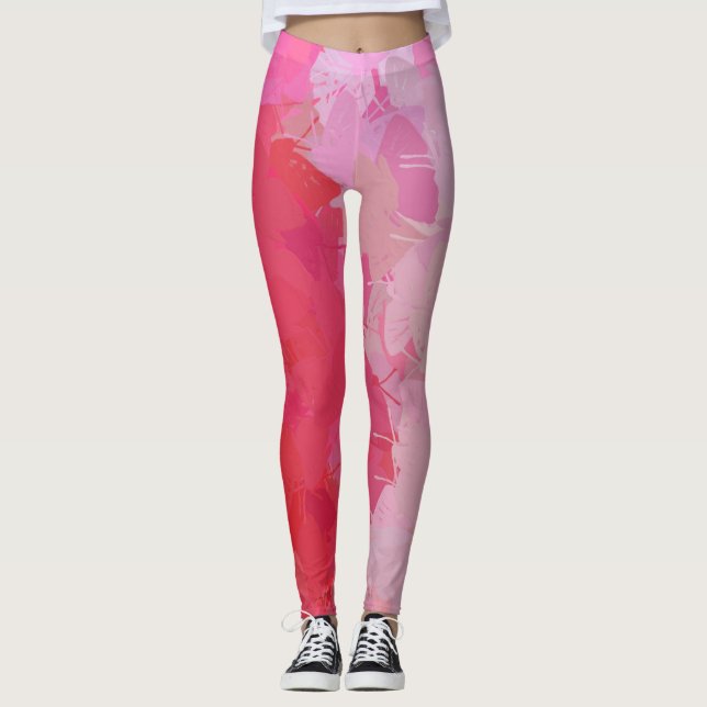 Leggings Mariposas rosadas de bonito (Anverso)