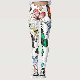 Leggings Mariposas tropicales: acuarela colorida.