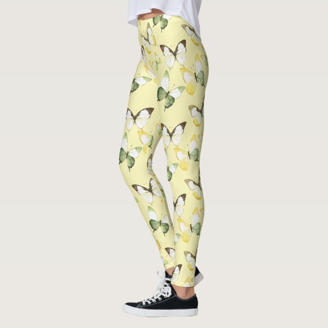 Leggings Mariposas Verde Amarillo (Izquierda)