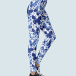 Leggings Mariposas Watercolor Indigo Azul<br><div class="desc">Pintura de mariposa color azul y blanco índigo.</div>