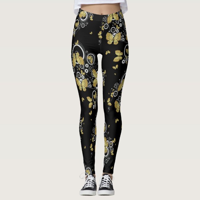Leggings Mariposas y engranajes. (Anverso)