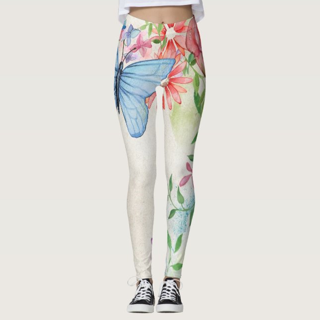 Leggings Mariposas y flores (Anverso)