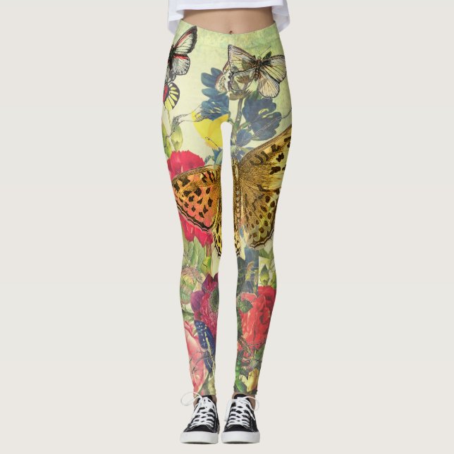 LEGGINGS MARIPOSAS Y FLORES IMPRESIONADAS (Anverso)
