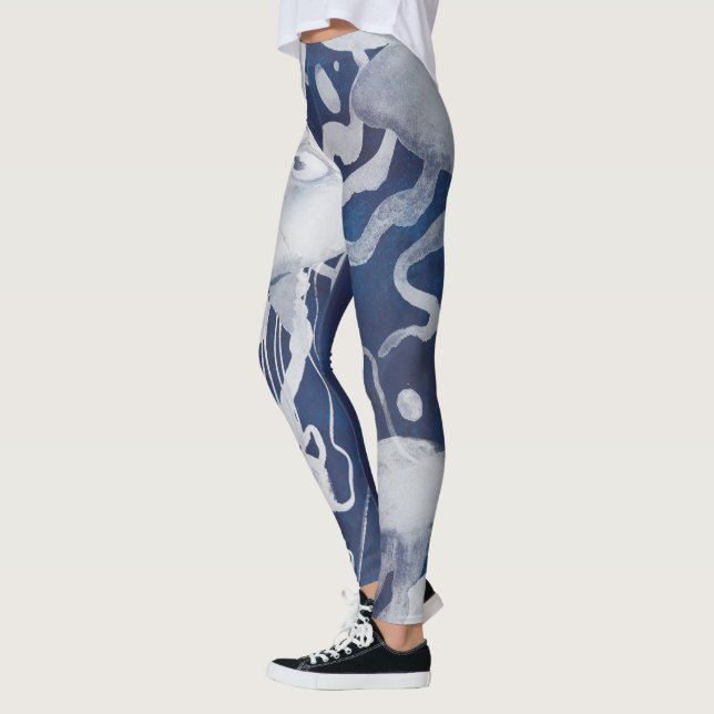 Leggings Mariscas en el fondo de la marina (Izquierda)