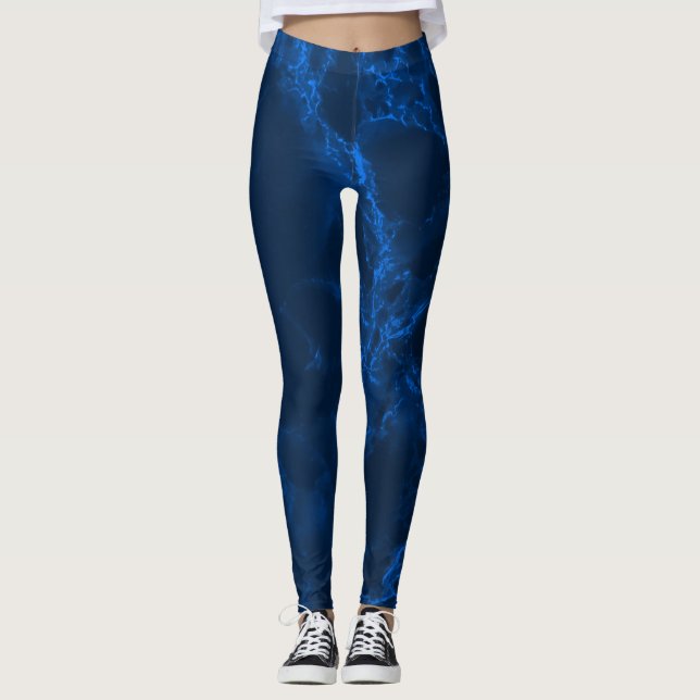 Leggings Mármol azul marino (Anverso)