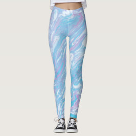 Leggings Mármol azul rosado