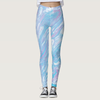 Leggings Mármol azul rosado