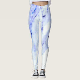 Leggings Mármol azul y blanco