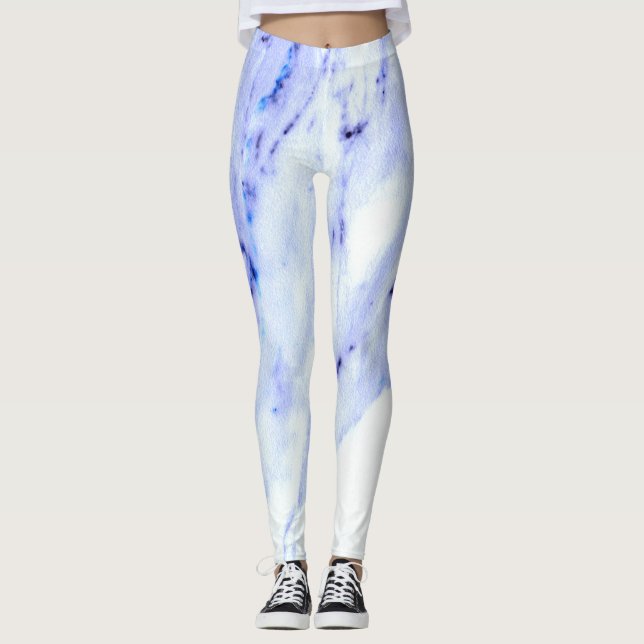 Leggings Mármol azul y blanco (Anverso)