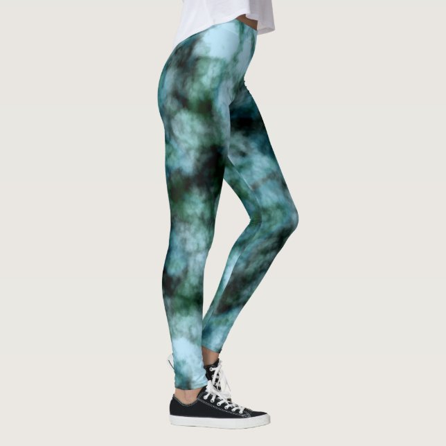 Leggings Mármol azul y verde (Derecha)