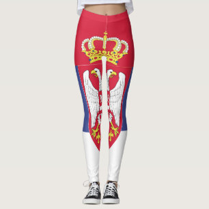 Leggings Mármol de Bandera de Serbia
