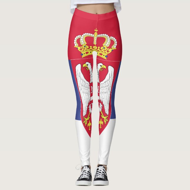 Leggings Mármol de Bandera de Serbia (Anverso)