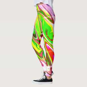 Leggings Mármol de tinte líquido Ácido colorido