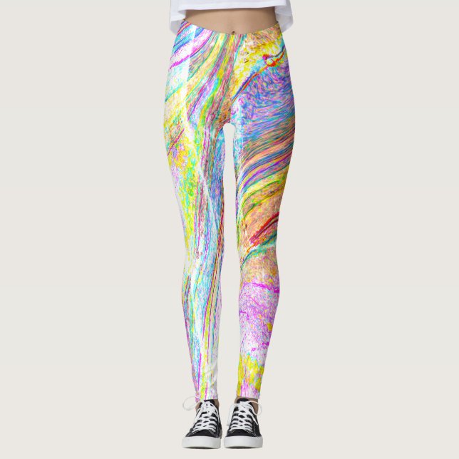 Leggings Mármol del arco iris (Anverso)