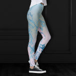Leggings Mármol irlandés | Faux Holo Blue Pink<br><div class="desc">Lujosa textura de mármol holograma de iridescencia silenciada en una falsa coloración de color azul sedoso y oscuro, verde menta, rosa y morado lavanda. Este degradado femenino pintado a mano añade el pop de color perfecto. A partir de la colección "Mármolas acuáticas modernas", este diseño presenta movimientos de fluidos abstractos...</div>