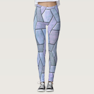 Leggings Mármol irlandés Resumen Gris verde morado azul