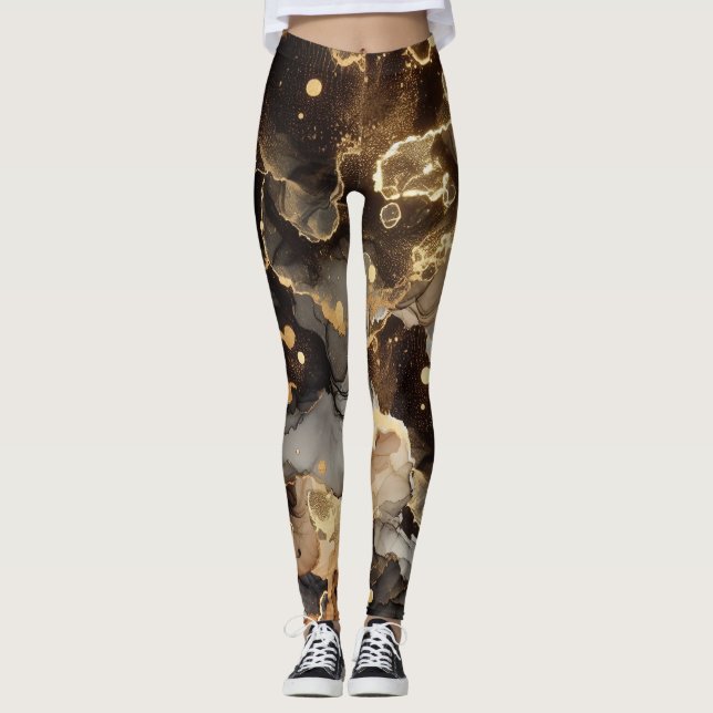 Leggings Mármol marrón con puntos (Anverso)