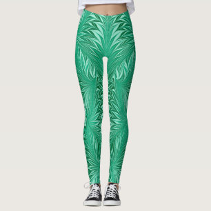 Leggings Marmol moderno con estilo Aqua Turquesa