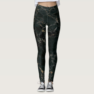 Leggings Mármol negro elegante: fondo texturado
