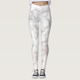 Leggings Mármol Rosa Dorado Rosa Moderno Chic Moderno