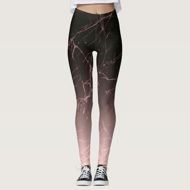 Leggings Mármol Rosa negro (Anverso)
