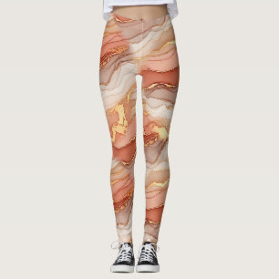 Leggings Mármol Siena de Venas Doradas Arte de Lujo