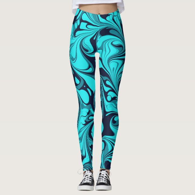 Leggings Mármol turquesa (Anverso)