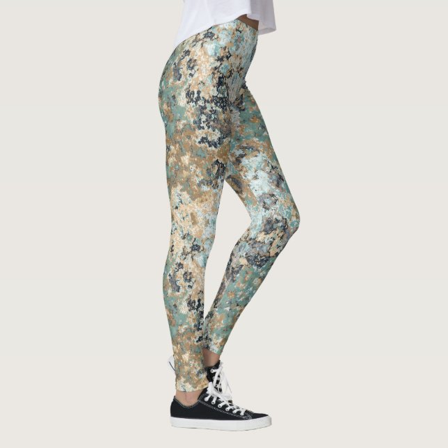 Leggings Mármol verde, azul y turquesa (Derecha)