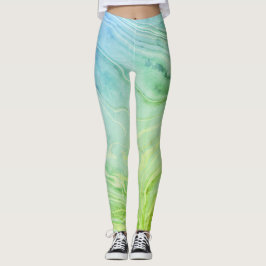 Leggings Mármol verde moderno de moda